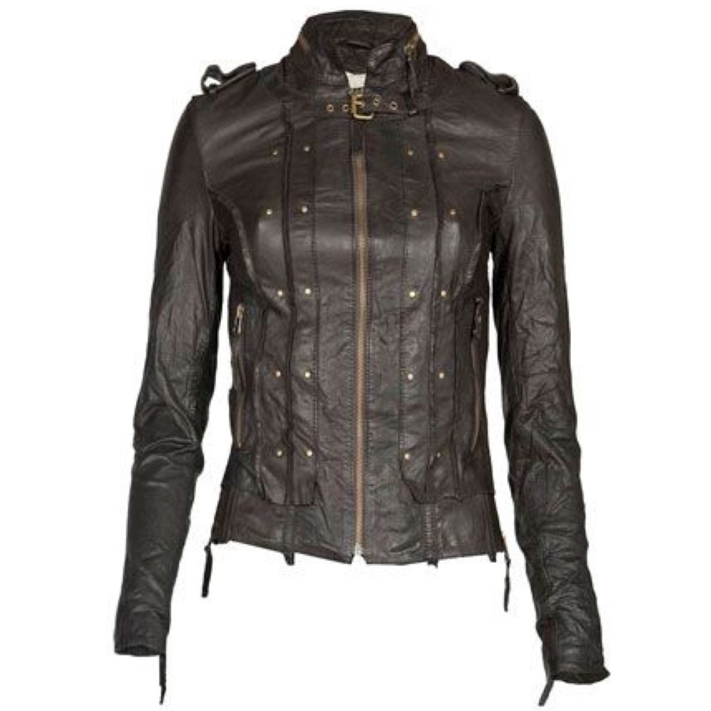 All Saints Daria Leather Biker Jacket